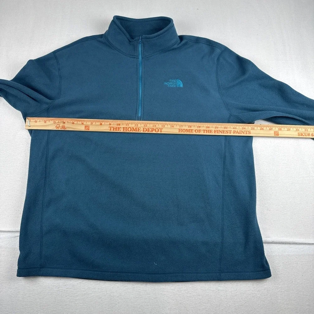 North Face Mens Bluish Green Quarter Zip XL comfort outerwear